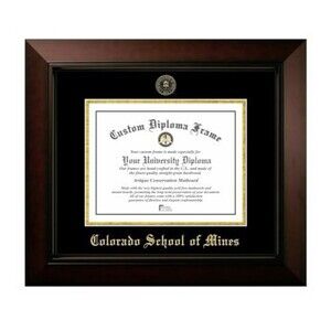 Colorado School Of Mines Diploma Frame Legacy Black Cherry & Gold Embossed New